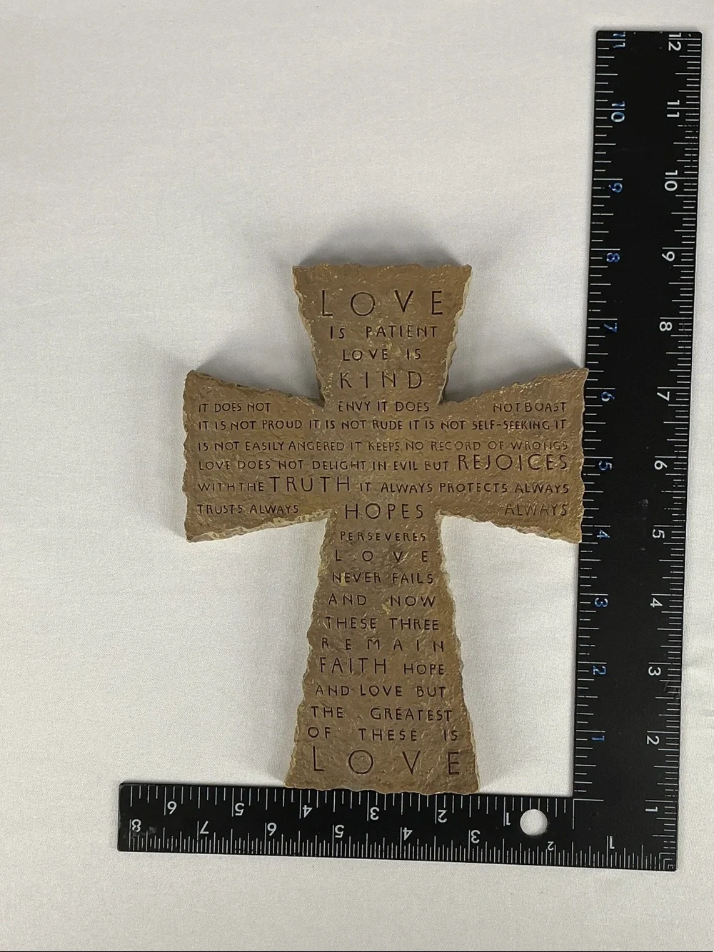 Vintage Zondervan Inspirio Love Is Patient Scripture Wall Cross 1 Corinthians